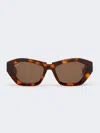 Max Mara Square Bold Sunglasses In Brown