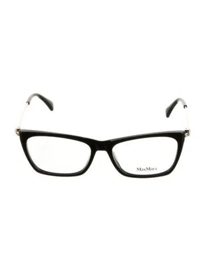 Pre-owned Max Mara Square Eyeglasses In Black