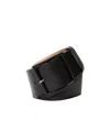 Max Mara Square Fork Buckle Belt In Black