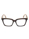Max Mara Square-frame Clip-on Glasses In Brown
