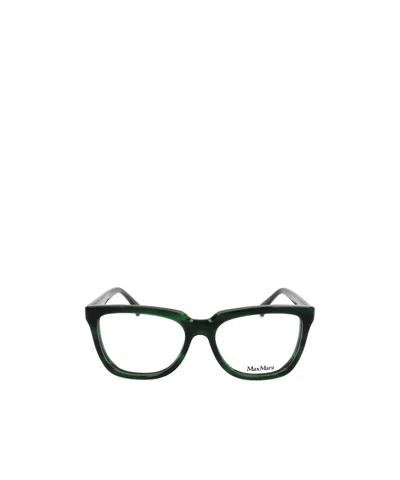 Max Mara Square Frame Glasses In Green