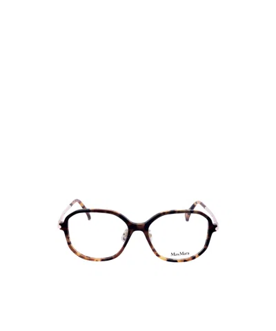 Max Mara Square Frame Glasses In Black