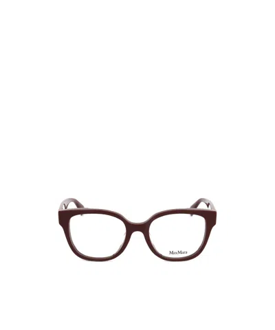 Max Mara Square Frame Glasses In Brown