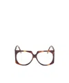 Max Mara Square Frame Glasses In Brown