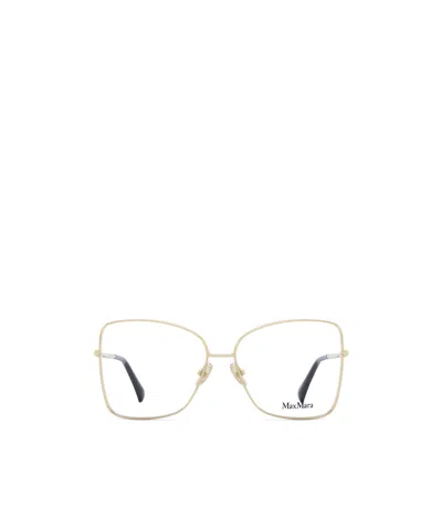 Max Mara Square Frame Glasses In Gold