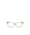 Max Mara Square Frame Glasses In Nude