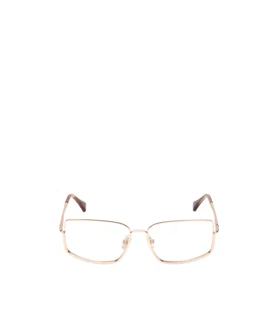 Max Mara Square Frame Glasses In Pink