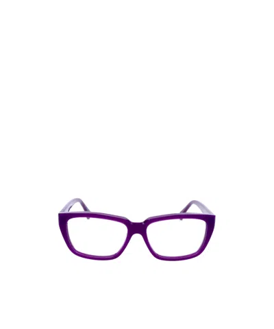 Max Mara Square Frame Glasses In Purple