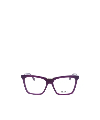 Max Mara Square-frame Glasses In Purple