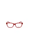 Max Mara Square Frame Glasses In Red