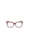 Max Mara Square Frame Glasses In Red