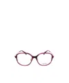 Max Mara Square Frame Glasses In Purple