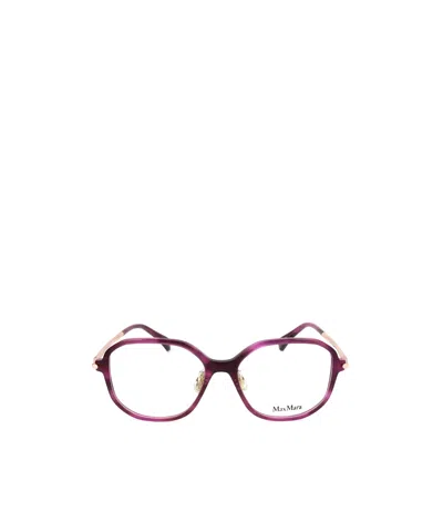 Max Mara Square Frame Glasses In Purple