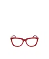Max Mara Rectangle-frame Glasses In Red