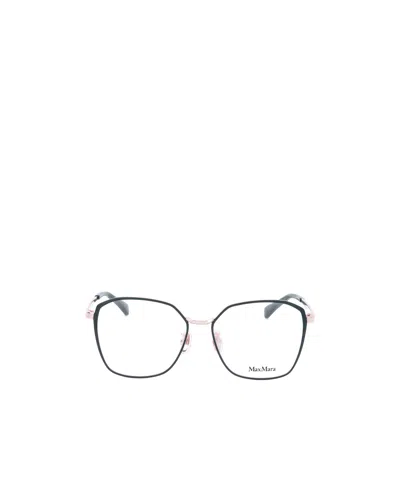 Max Mara Square Frame Glasses In Silver