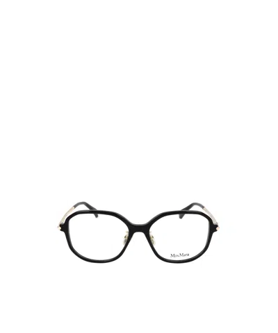 Max Mara Square Frame Glasses In Black