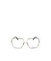 Max Mara Square Frame Glasses In Silver