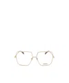 Max Mara Square Frame Glasses In Gold
