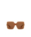 Max Mara Square Frame Sunglasses In Brown