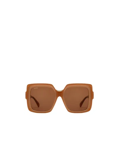 Max Mara Square Frame Sunglasses In Brown