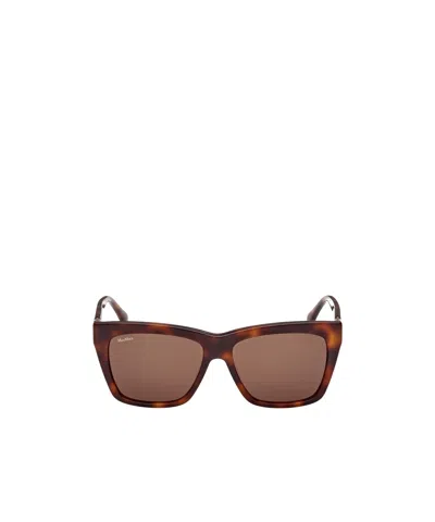 Max Mara Square Frame Sunglasses In Havana Color