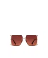 Max Mara Square Frame Sunglasses In Red