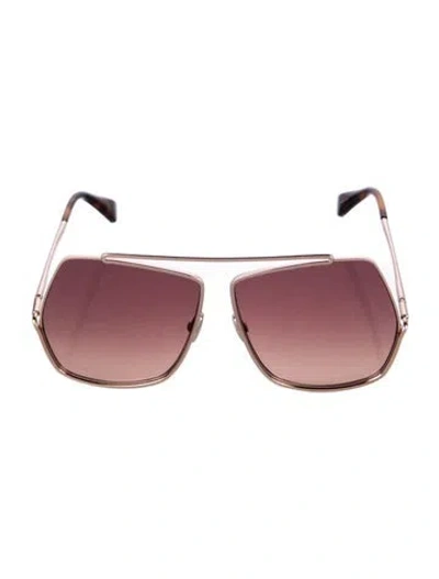 Pre-owned Max Mara Square Gradient Sunglasses