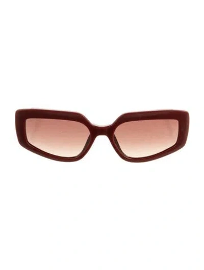 Pre-owned Max Mara Square Gradient Sunglasses In Multi