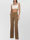 Max Mara Square Neck Sleeveless Cropped Top In White
