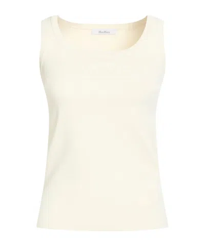 Max Mara Square Neck Vest In White