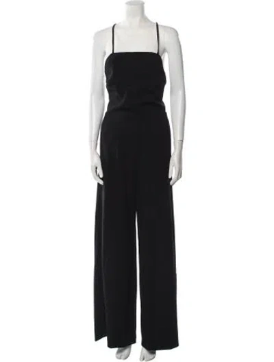 Pre-owned Max Mara Square Neckline Jumpsuit In Black