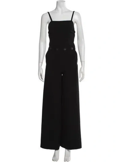 Pre-owned Max Mara Square Neckline Jumpsuit In Black