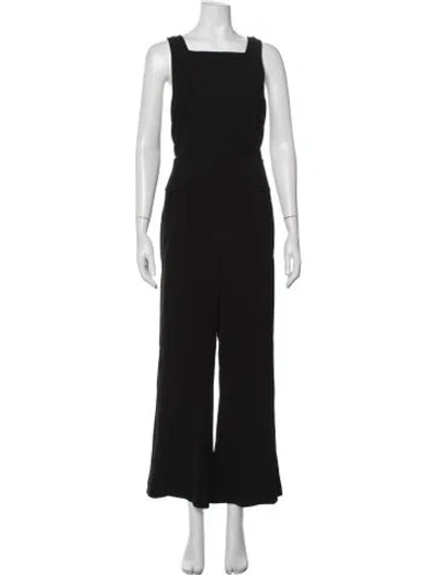 Pre-owned Max Mara Square Neckline Jumpsuit In Black