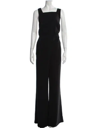 Pre-owned Max Mara Square Neckline Jumpsuit In Black