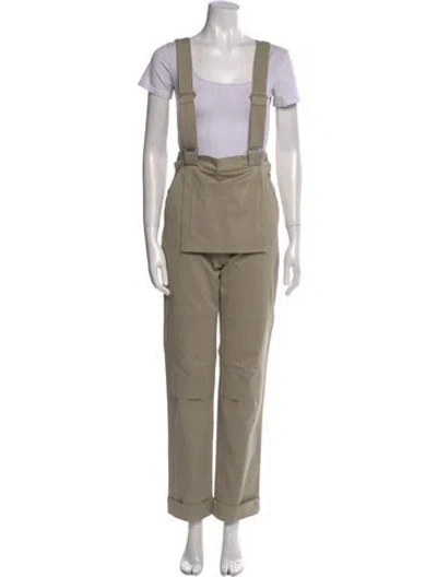 Pre-owned Max Mara Square Neckline Jumpsuit In Neutral
