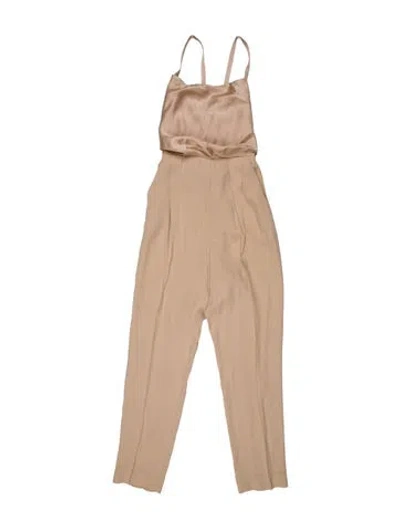 Pre-owned Max Mara Square Neckline Jumpsuit In Neutral