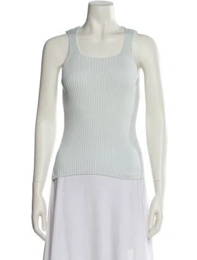 Pre-owned Max Mara Square Neckline Sleeveless Top In Neutral