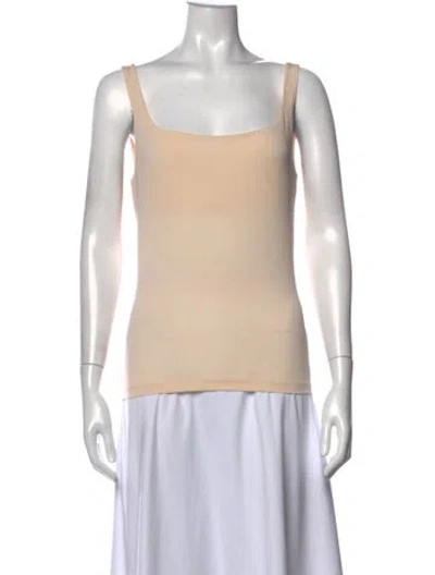 Pre-owned Max Mara Square Neckline Sleeveless Top In Neutral