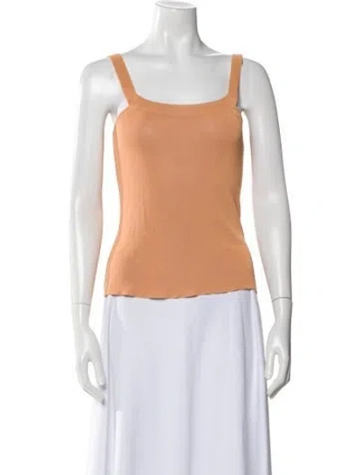Pre-owned Max Mara Square Neckline Sleeveless Top In Orange