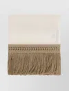 Max Mara Square Scarf Fringed Two-tone Detailing