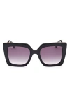 Max Mara Square Sunglasses In Black