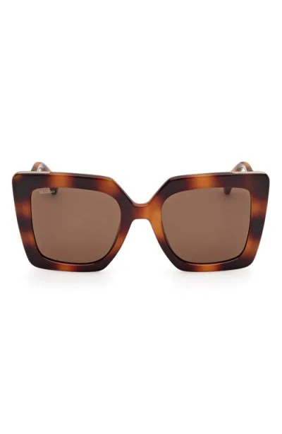 Max Mara Square Sunglasses In Brown