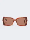 Max Mara Square Sunglasses In Brown