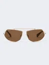 Max Mara Square Sunglasses In Brown
