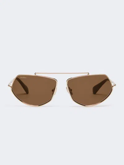 Max Mara Square Sunglasses In Brown