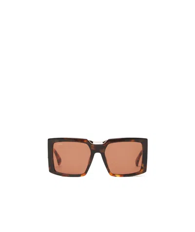 Max Mara Square Sunglasses In Nude