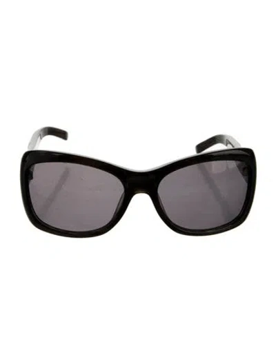 Pre-owned Max Mara Square Tinted Sunglasses In Black