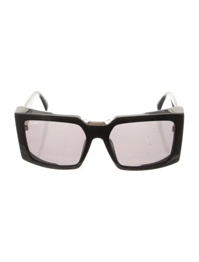 Pre-owned Max Mara Square Tinted Sunglasses In Black