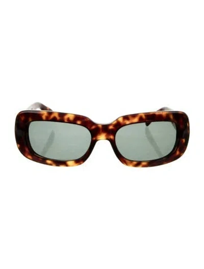 Pre-owned Max Mara Square Tinted Sunglasses In Brown