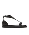 Max Mara Leather Sandals With Premium Quality In Green